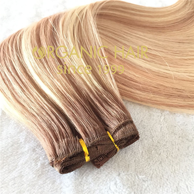The best human hair clip in extensions colorT8-18/613  C56
